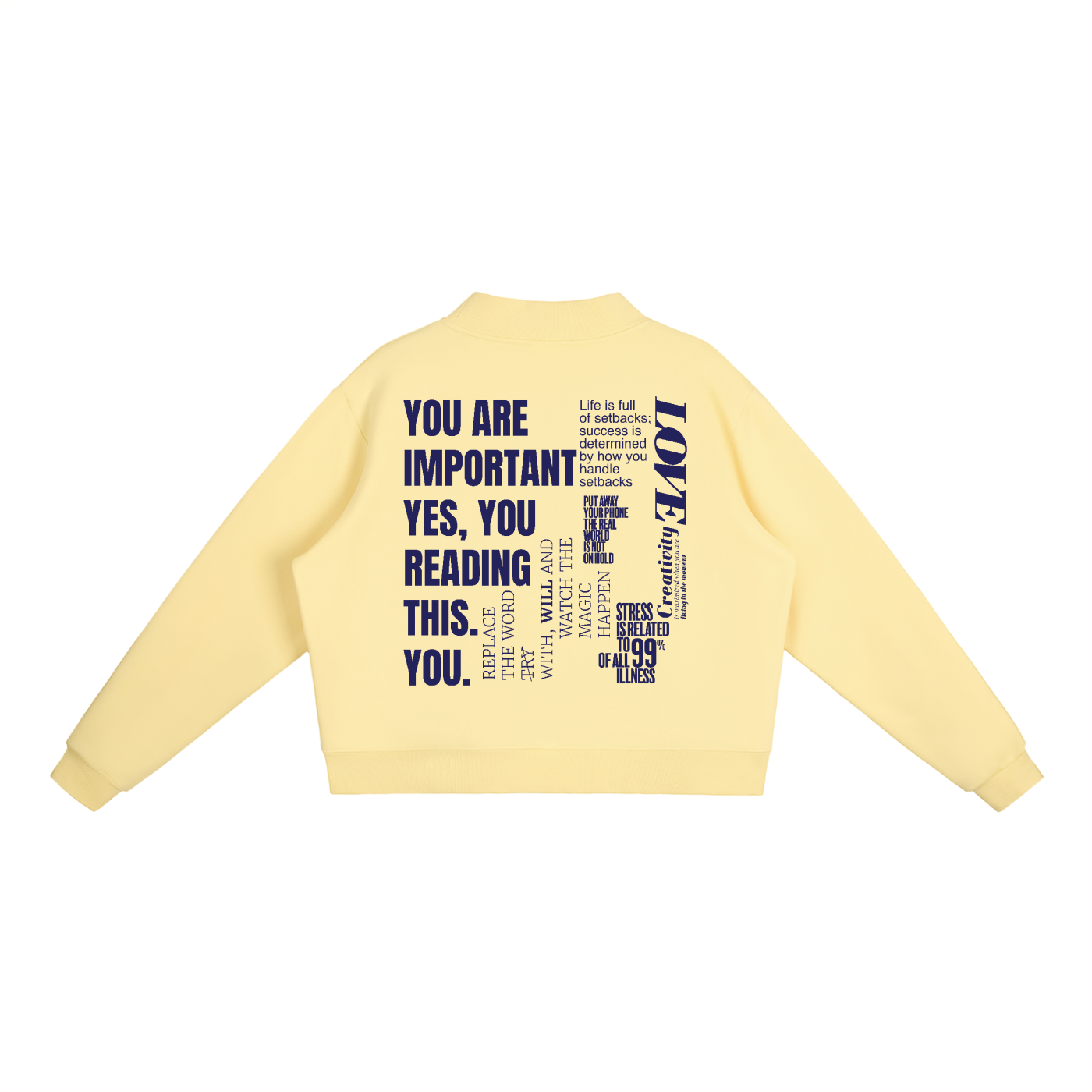 Love Creativity Fleece Mid-Neck Crew Sweatshirt - Image 4