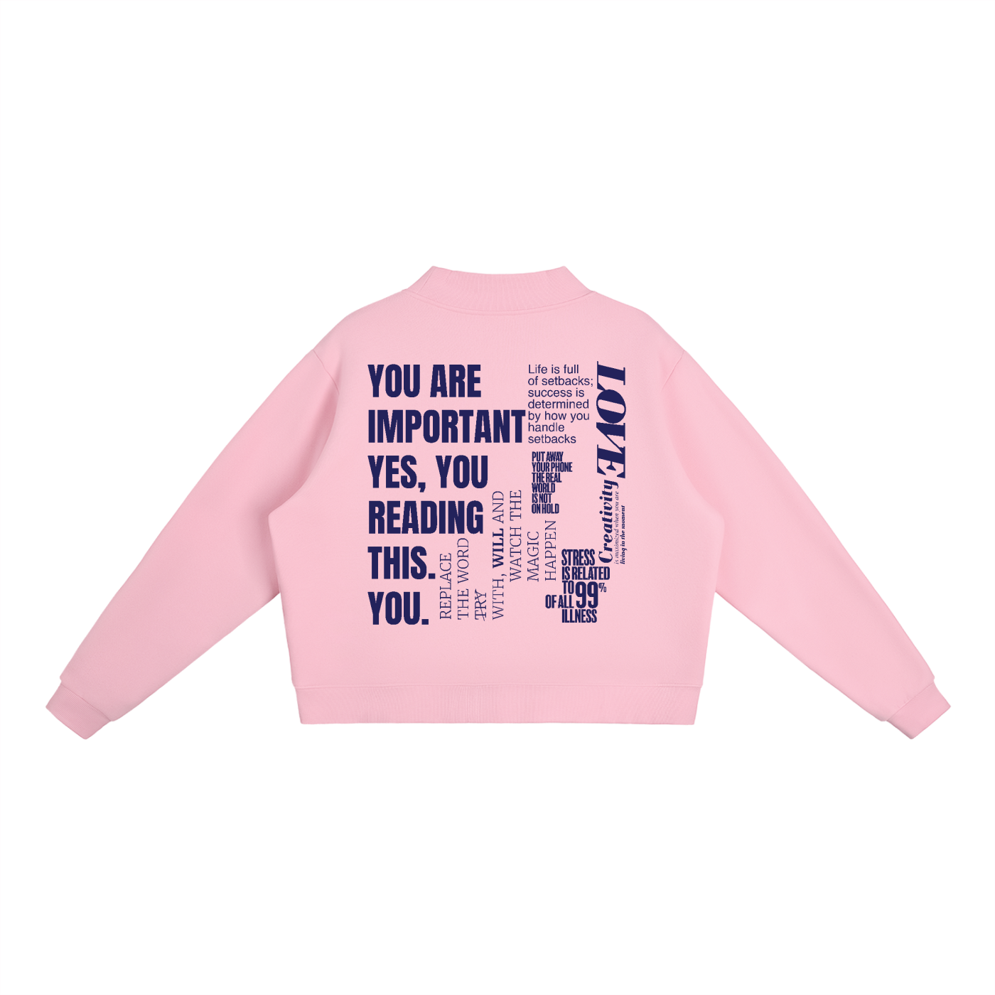 Love Creativity Fleece Mid-Neck Crew Sweatshirt - Image 2