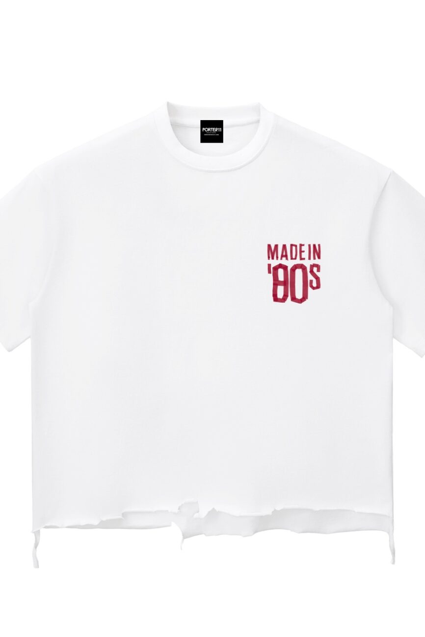 Made in 80's Hopscotch - Snow Wash Raw-Hem Boxy T-shirt