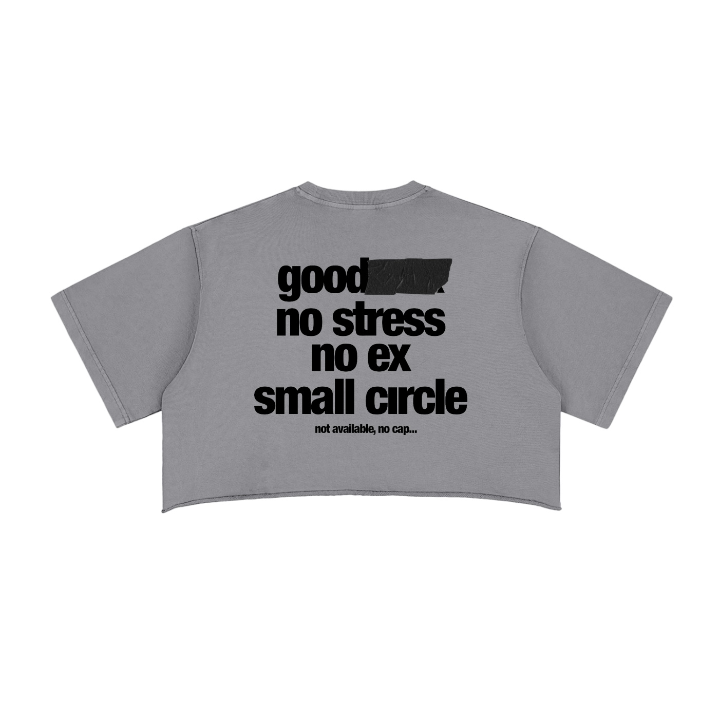 Good S..... Washed Raw Edge Crop Top - Image 4