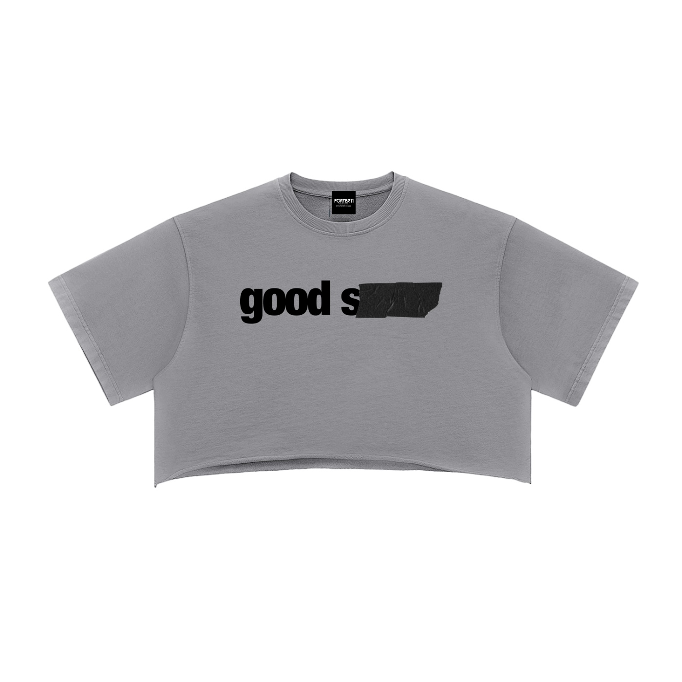 Good S..... Washed Raw Edge Crop Top - Image 3