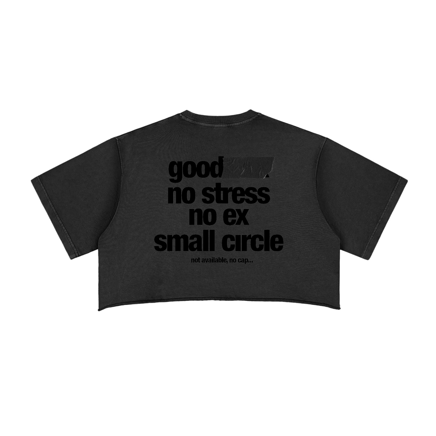 Good S..... Washed Raw Edge Crop Top - Image 2