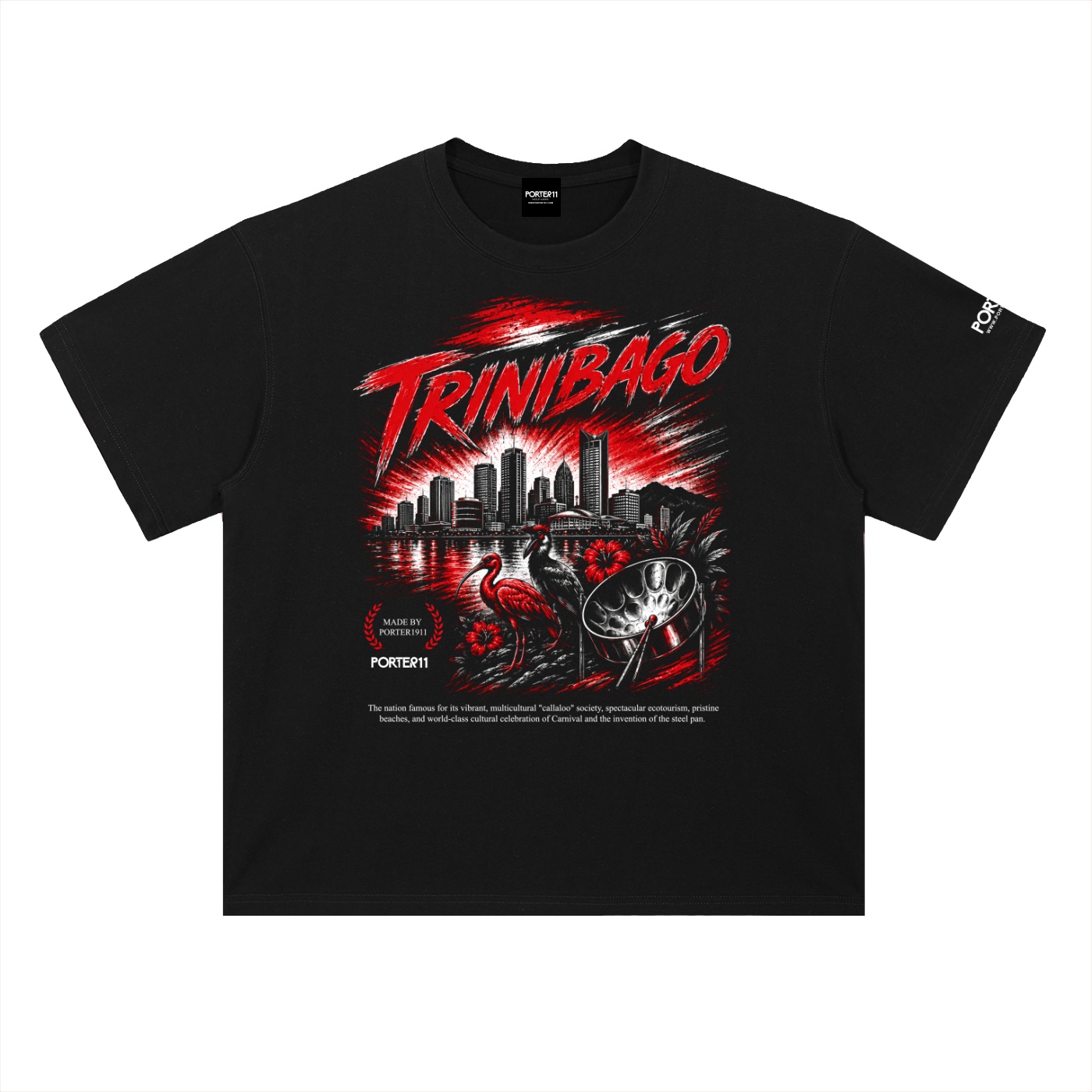 Trinibago Drop Shoulder Cotton T-Shirt