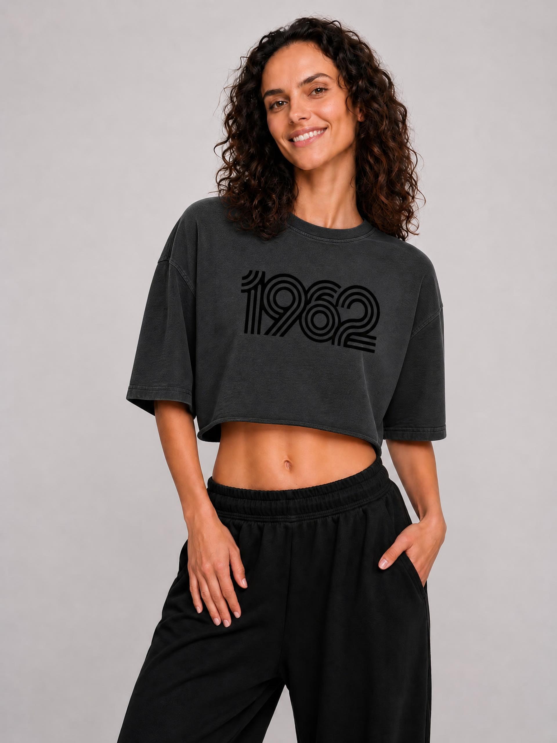 1962 Washed Raw Edge Crop Top - Image 5